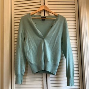 Lord&Taylor Cashmere Cardigan in Mint